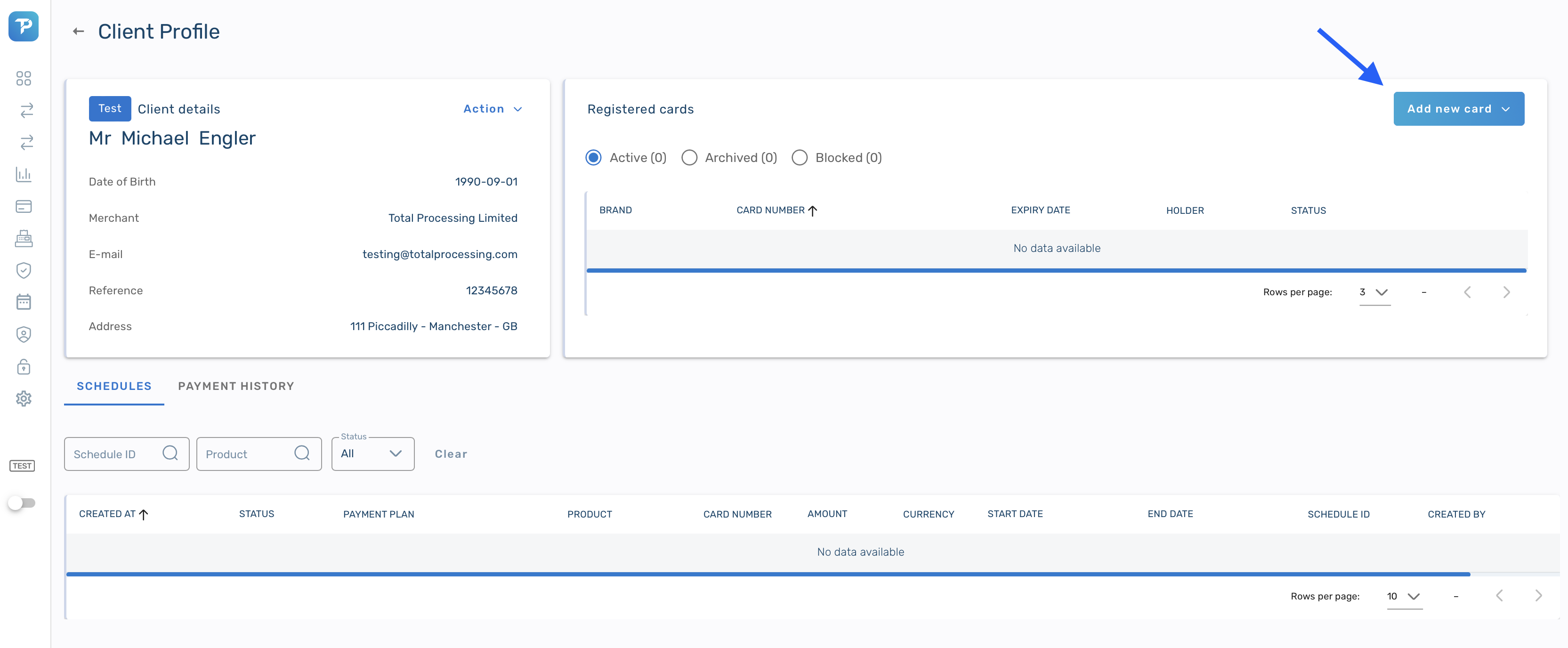 Payment Method Setup